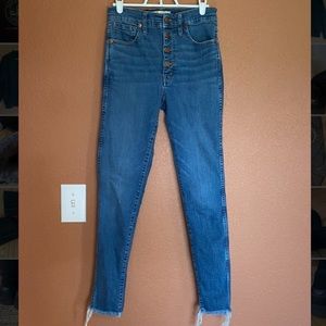 Madewell High-Waisted Fringe Bottom Jeans